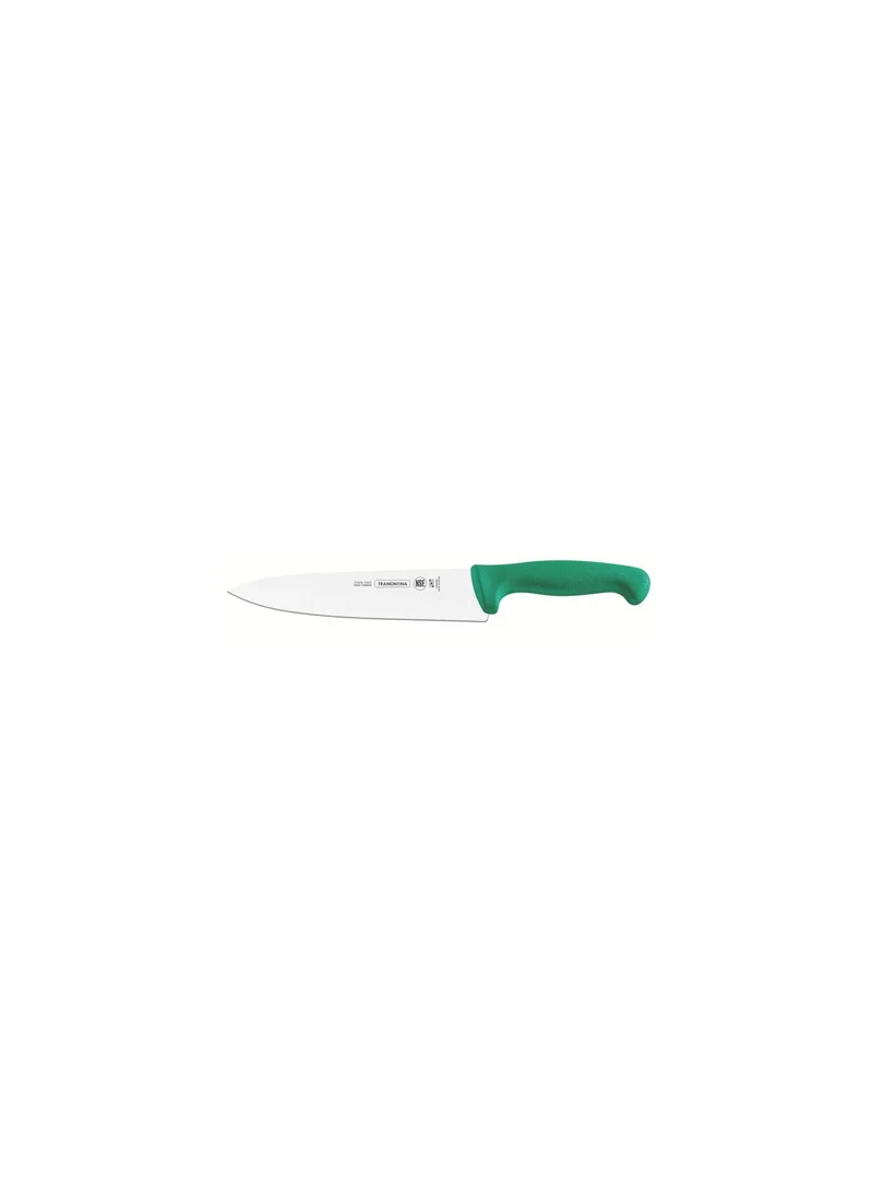 ترامونتينا Tramontina Professional 12 Inches Meat Knife with Stainless Steel Blade and Green Polypropylene Handle with Antimicrobial Protection