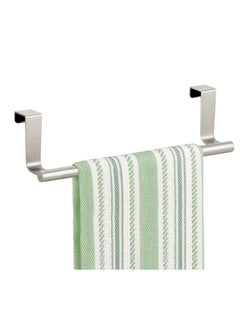 mDesign Decorative Metal Over Cabinet Towel Bar – Hanging Kitchen Rack for Hand, Dish & Tea Towels | No Drilling, Fits Inside or Outside Cabinet Doors  - Image 1