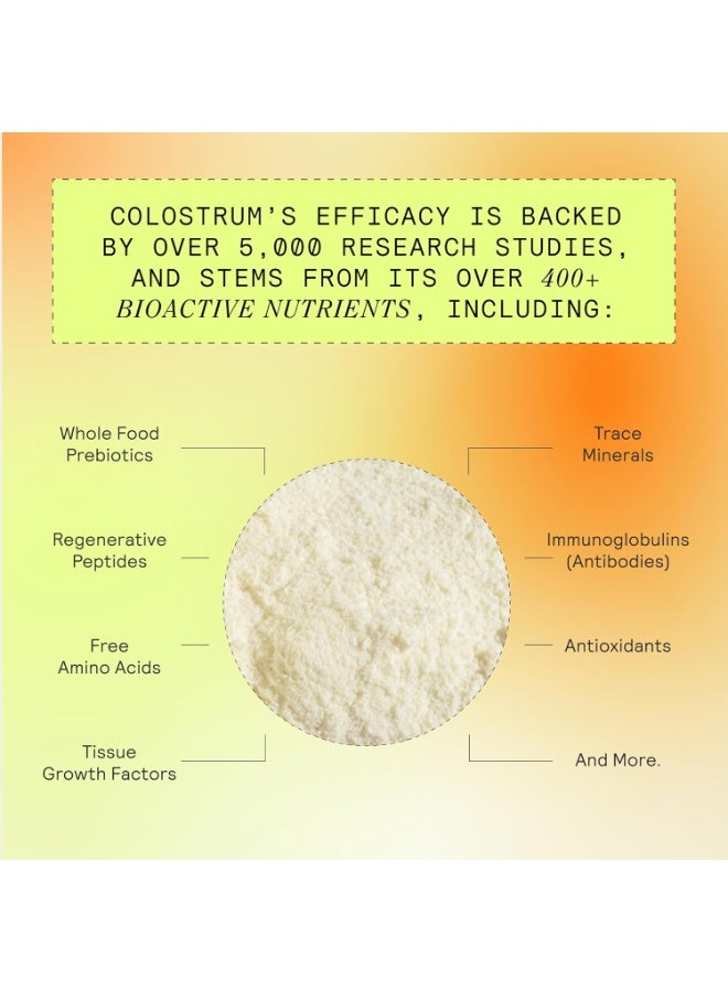 ARMRA Colostrum™ Powder | Unflavored | Gut Health & Bloating | Skin & Hair | Immunity | Keto, Gluten & Fat-Free | 30 Servings - Image 4