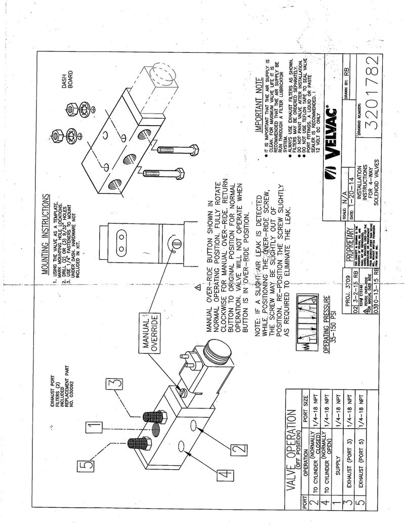 Velvac 320178 4WAY ELECTRONIC SOLENOID VALVE Direct Replacement for Velvac 320131 - Image 3