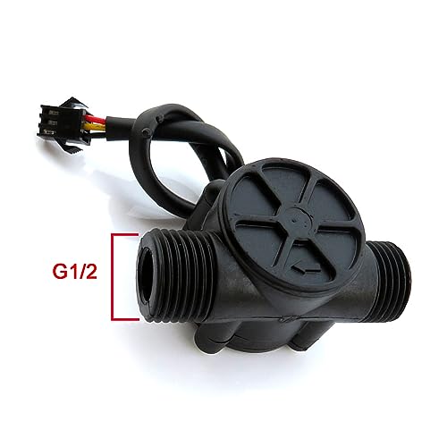 GREDIA 1/2" Water Flow Sensor Food-Grade Switch Hall Effect Flowmeter Fluid Meter Counter 1-30L/min - Image 2