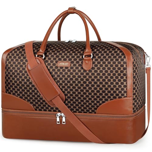 ITIEZY Weekender Bag for Women Travel Duffel Bag Carry On Overnight Bag with Shoe Compartment Large Nylon Duffle Tote Bag 215 for Traveling Business Weekend Trip - Image 1