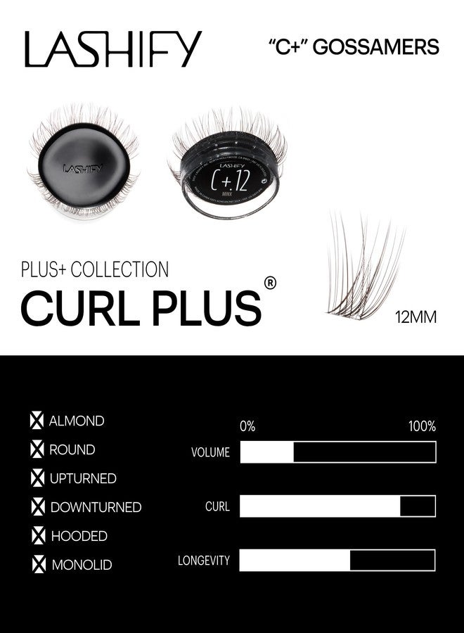 Lashify Curl Plus+ 12mm Gossamer Eyelash Extensions Refill in Minx, Easy DIY False Lashes for the Most Delicate, Natural and Long Lasting Look - Image 3