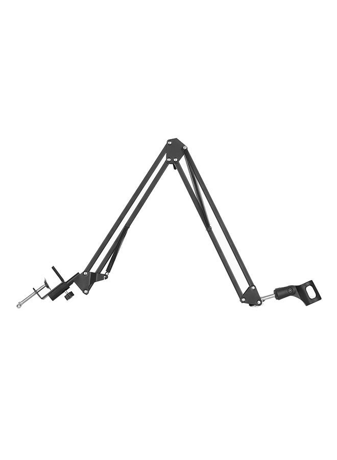 Adjustable Microphone Stand Black White aluminum base - Image 3