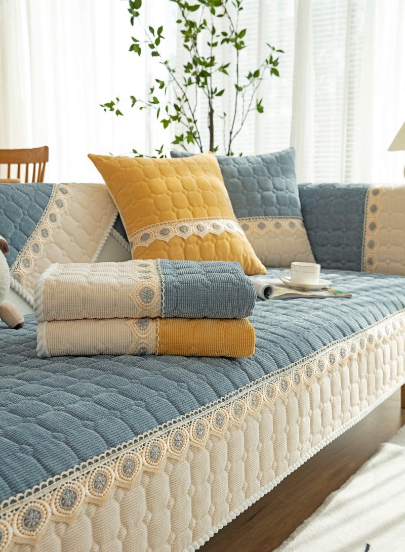 شاربدو غطاء كنبة غطاء كنبة لأربع أشخاص لكل المواسم قماش كوردروي وسادة مقعد الكنبة سميك لحماية الكنبة ضد الانزلاق ١١٠*٢٤٠ سم - Image 2