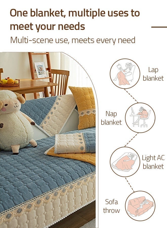 شاربدو غطاء كنبة غطاء كنبة لأربع أشخاص لكل المواسم قماش كوردروي وسادة مقعد الكنبة سميك لحماية الكنبة ضد الانزلاق ١١٠*٢٤٠ سم - Image 3