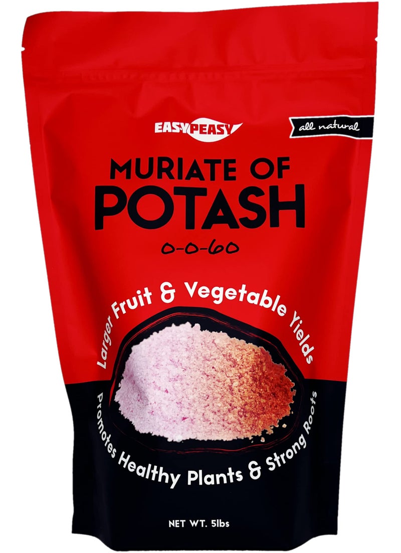 Easy Peasy All- Natural Muriate of Potash | Potassium Fertilizer with 0-0-60 Analysis Plant Food for All Indoor and Outdoor Plants Nutrient Yards in GRANULAR Form - Image 1