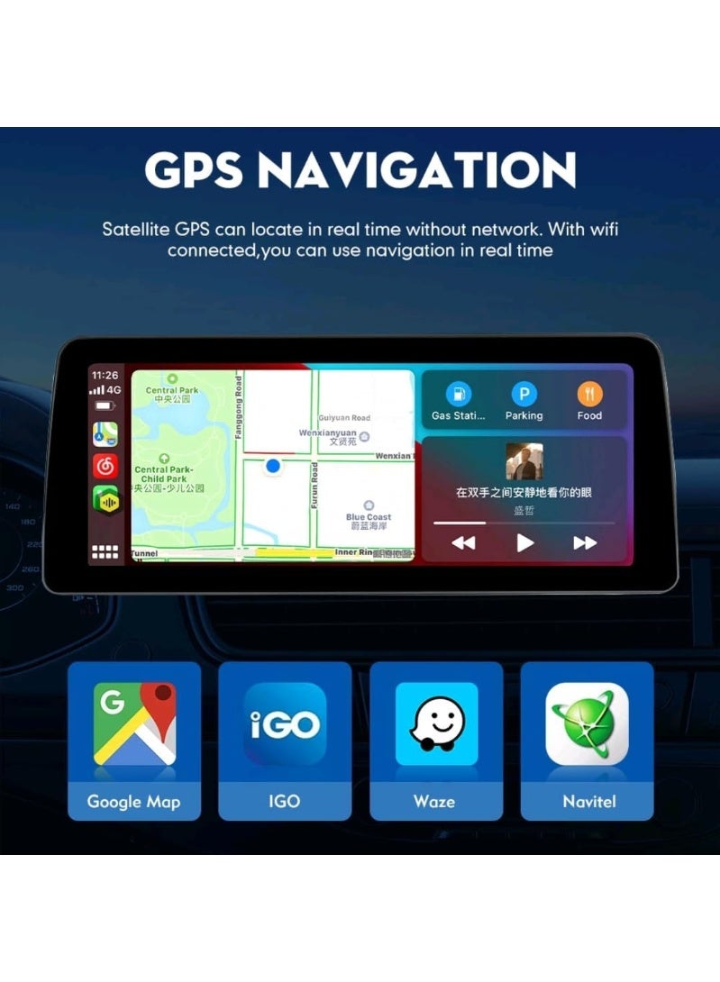 رايموس شاشة Raymos مقاس 12.3 بوصة تدعم نظام الملاحة GPS بنظام Android لنيسان باترول 2012-2020 مع Apple Carplay Android Auto مع واجهة سريعة تتضمن 4G WiFi USB QLED (1280x720) - Image 5