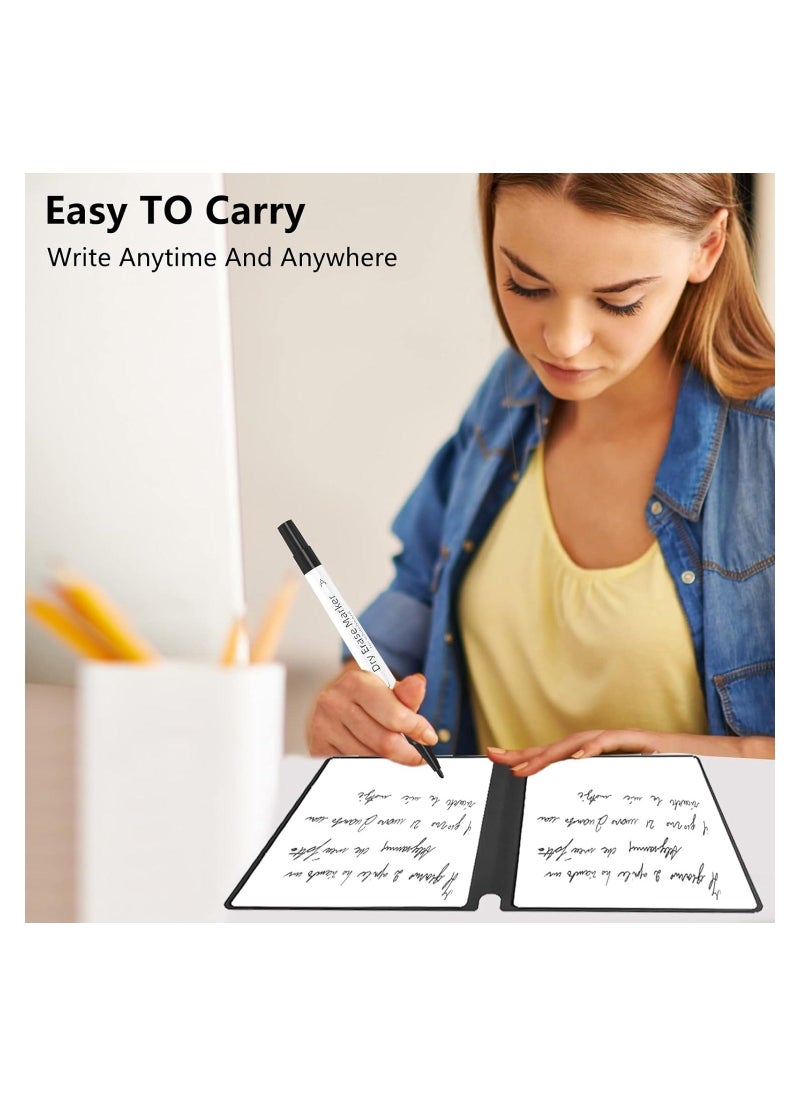 Dry Erase Small Whiteboard A5 Notepad Mini Desk White Boards with Erasable Pens Double Sided Portable Memo Whiteboard to-do List Reusable Dry Erase Whiteboard for Office Supplies - Image 3