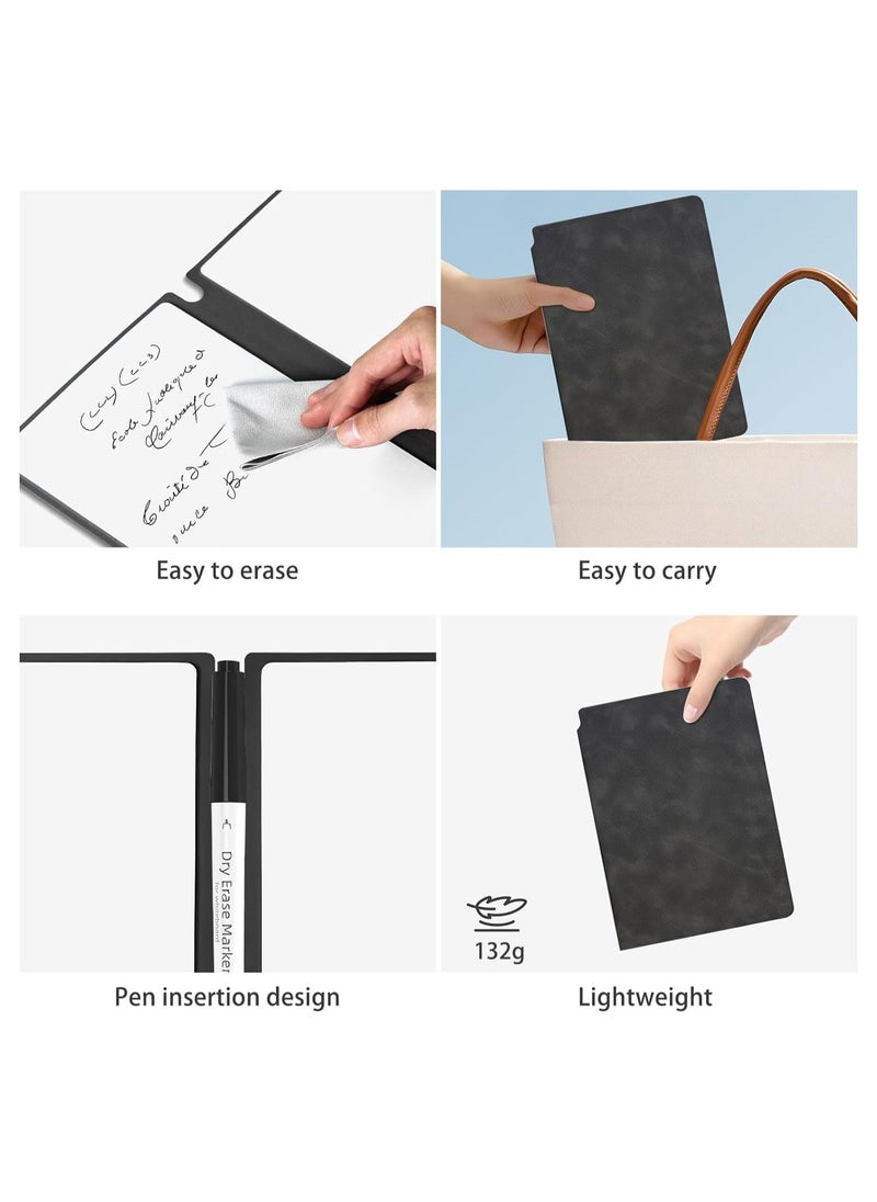 Dry Erase Small Whiteboard A5 Notepad Mini Desk White Boards with Erasable Pens Double Sided Portable Memo Whiteboard to-do List Reusable Dry Erase Whiteboard for Office Supplies - Image 2