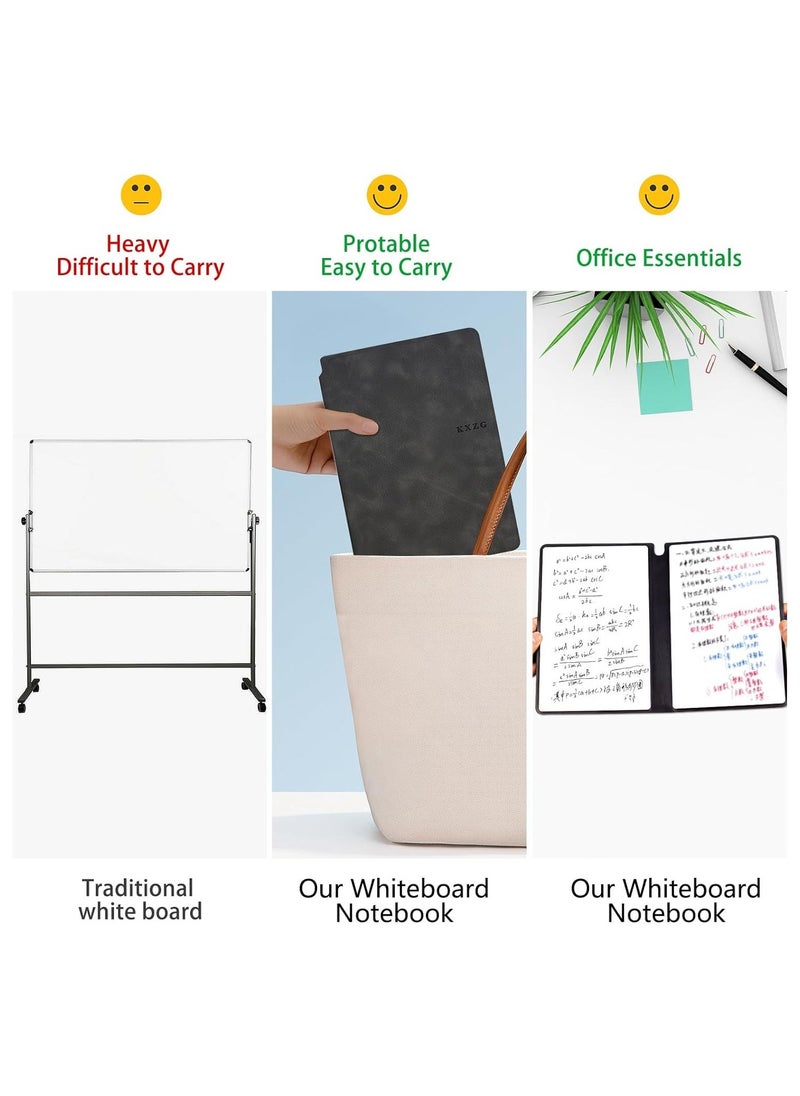Dry Erase Small Whiteboard A5 Notepad Mini Desk White Boards with Erasable Pens Double Sided Portable Memo Whiteboard to-do List Reusable Dry Erase Whiteboard for Office Supplies - Image 5