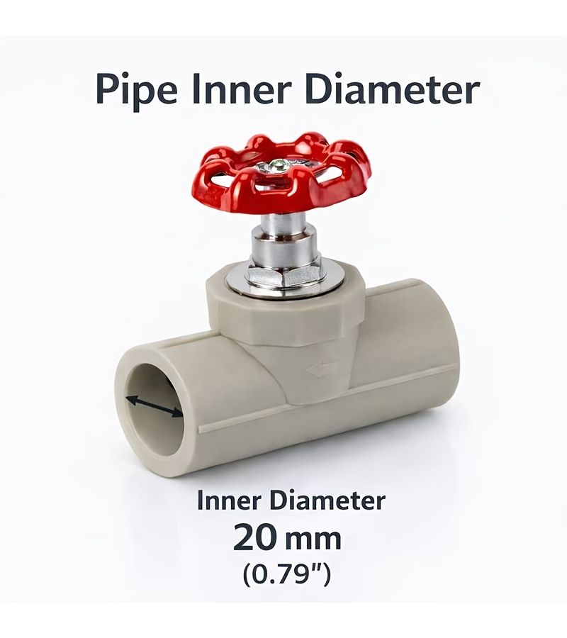 PPR Globe Valve With 304 Stainless Steel Stem For Water Pipes 20mm - Image 2