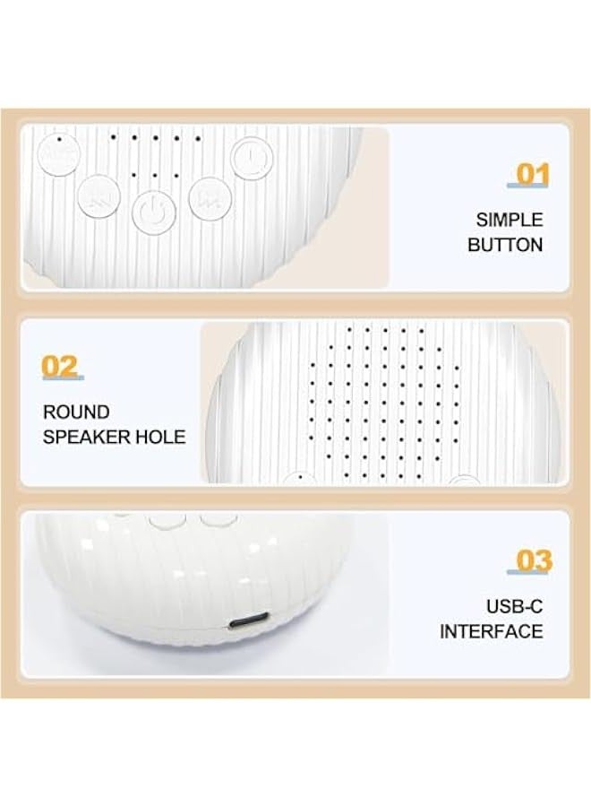 White Noise Machine, Portable Sound Machine for Sleeping Adults  Baby, 10 Soothing Sounds, Rechargeable Battery Noise Sleep Machine for Home, Office, Yogasleep - Image 2
