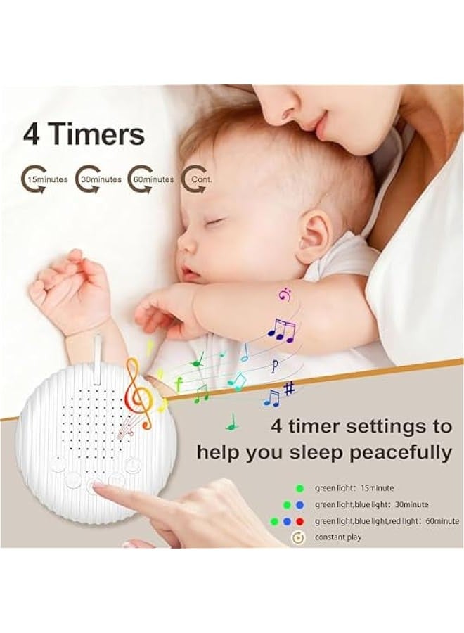 White Noise Machine, Portable Sound Machine for Sleeping Adults  Baby, 10 Soothing Sounds, Rechargeable Battery Noise Sleep Machine for Home, Office, Yogasleep - Image 4