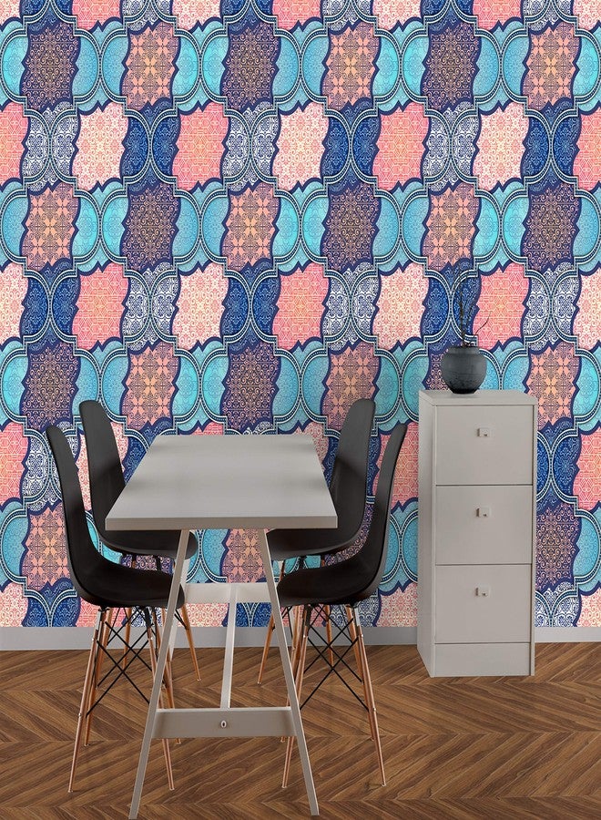 DECOR PRODUCTION ورق جدران ذاتي اللصق من إنتاج ديكور برودكشن، مناسب لتزيين المنزل، غرفة المعيشة، غرفة النوم، الردهة، غرفة الأطفال، غرفة اللعب (فينيل PVC، مقاوم للماء، يغطي مساحة 50 قدمًا مربعًا)، مقاس كل شريط 16 × 90 بوصة. - Image 1