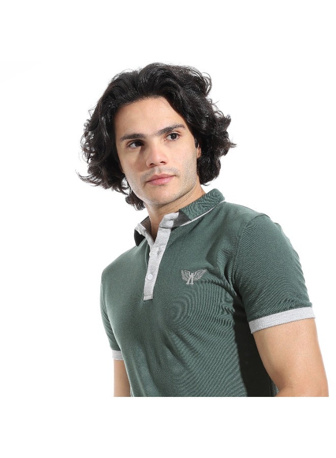 سيزار تيشرت بولو رجالي بياقة وتطريز علي الصدر - Image 5