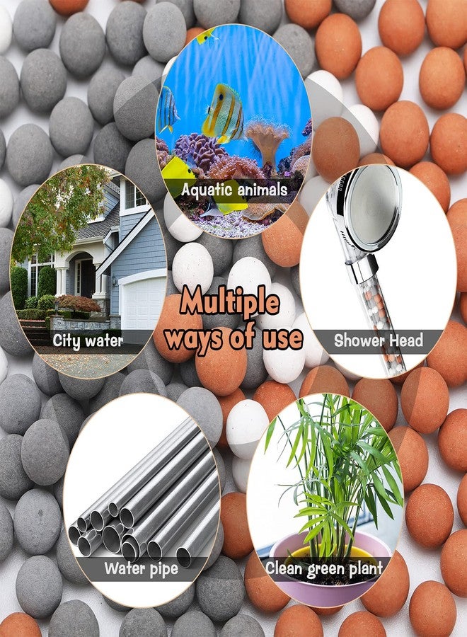 Patelai Replacement Anion Mineral Shower Head Bead Refills Purifying Water Mineral Bead Filtration Stone Ball for Filtered Shower Head, Diameter 7-8 mm(150.0 Grams,Orange, Gray, White) - Image 4