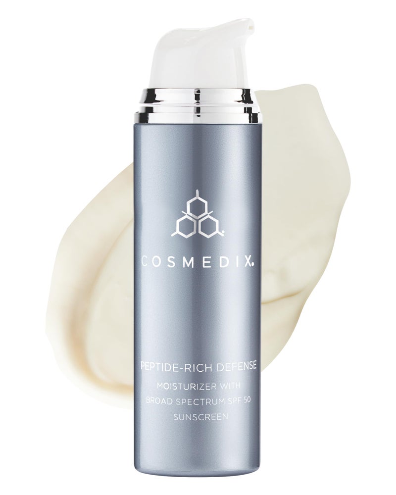 COSMEDIX Peptide-Rich Defense Face Moisturizer - Hydrating Face Lotion with Broad Spectrum SPF 50 Sunscreen for Dark Spots, Fine Lines & Wrinkles - Facial Skin Care for Softer & Smoother Skin - Image 1