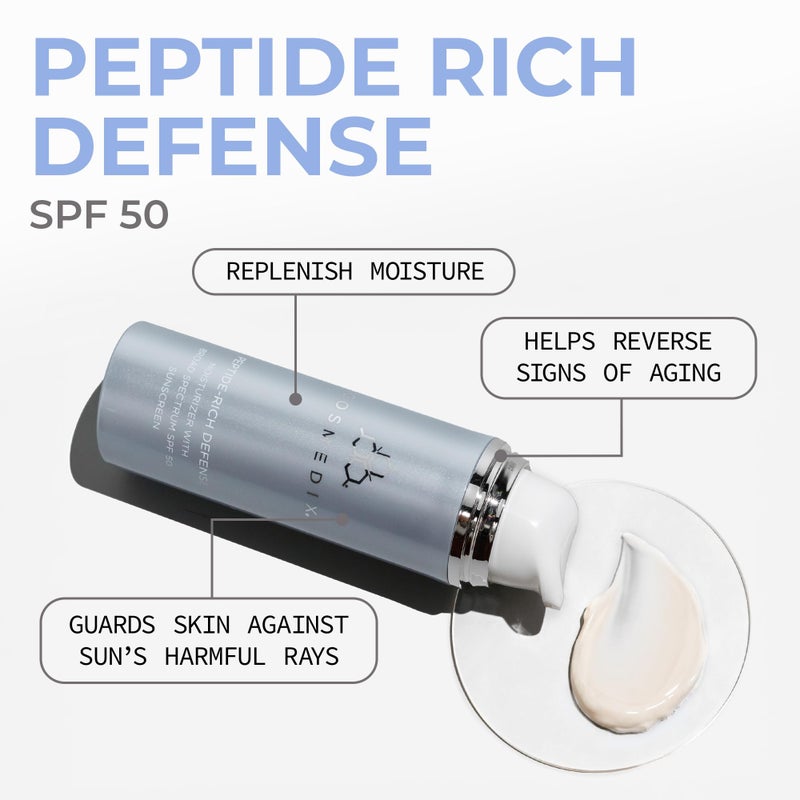 COSMEDIX Peptide-Rich Defense Face Moisturizer - Hydrating Face Lotion with Broad Spectrum SPF 50 Sunscreen for Dark Spots, Fine Lines & Wrinkles - Facial Skin Care for Softer & Smoother Skin - Image 2
