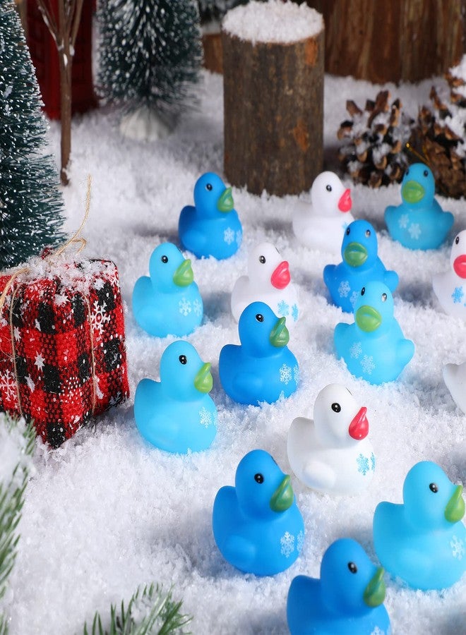 Jerify 100 Pcs Mini Rubber Ducks Snowflake Themed Rubber Ducks Wintertoys Bulk Holiday Bath Ducky Favors Bathtub Pool Toys Birthday Christmas Party Goodie Bag Fillers Gift - Image 4