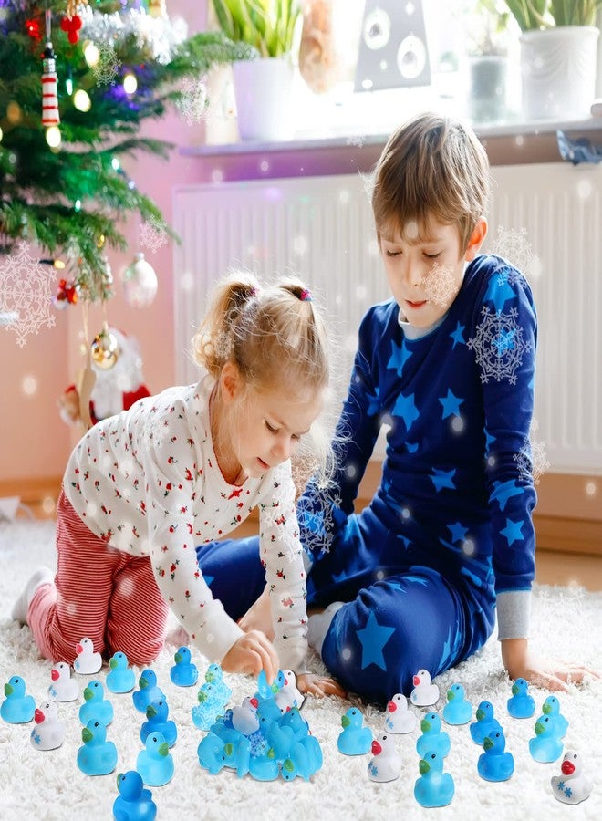Jerify 100 Pcs Mini Rubber Ducks Snowflake Themed Rubber Ducks Wintertoys Bulk Holiday Bath Ducky Favors Bathtub Pool Toys Birthday Christmas Party Goodie Bag Fillers Gift - Image 5