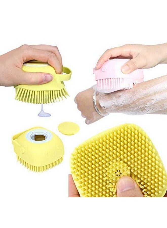 Perfect Pricee - Bath Body Brush Silicone Body Scrubber Soft Bath Body Brush With Shampoo Dispenser Skin Massage Shower Brush For Men Women Kids Unisex (Multicolor) (2 Pcs) - Image 1