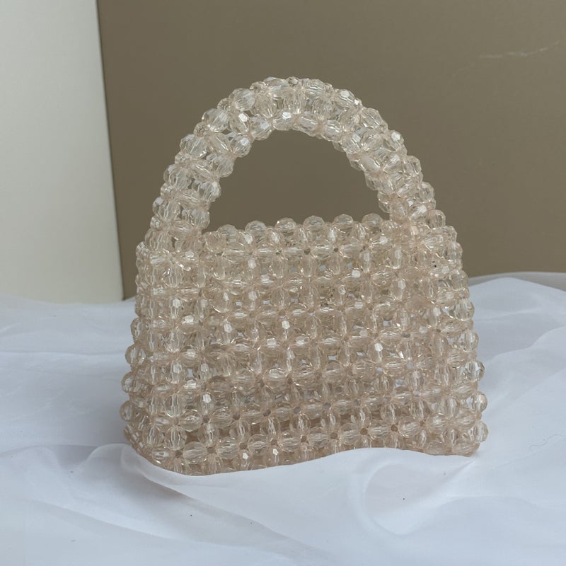 Casual elegant emerald shoulder crossbody chain homemade handbag handmade beaded bag Internet celebrity photo bag for women - Image 3