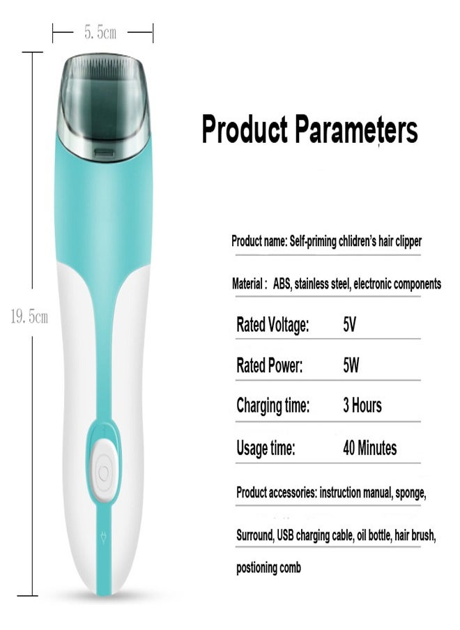 ZCM-HAPPY Children's Automatic Suction Hair Clipper - Silent Electric Trimmer for Kids - Mess-Free Baby Hair Cutting Machine - Safe & Easy Baby Shaving Clipper  - Image 2