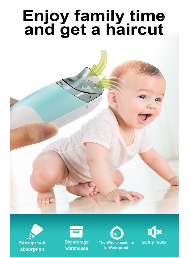 ZCM-HAPPY Children's Automatic Suction Hair Clipper - Silent Electric Trimmer for Kids - Mess-Free Baby Hair Cutting Machine - Safe & Easy Baby Shaving Clipper  - Image 4