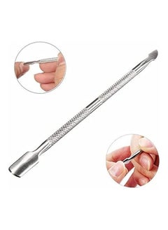NIBEMINENT 3-Piece Professional Stainless Steel Nail Cuticle Pusher Silver  - Image 2