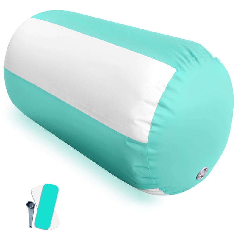 AWSUM Gymnastics Tumbling Equipment Barrel Inflatable Air Roller Thicken Octagon Mat back Handspring Trainer for Cheerleading Training Home Use, Without pump - Image 1