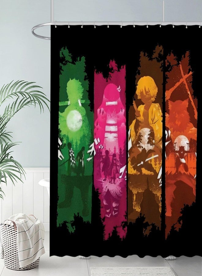 Funnytree Battle Shower Curtain, Video Game Bathroom Decor, Durable Easy Care Washable, 72"X72"(Hooks Not Included) SC00041-002 - Image 2