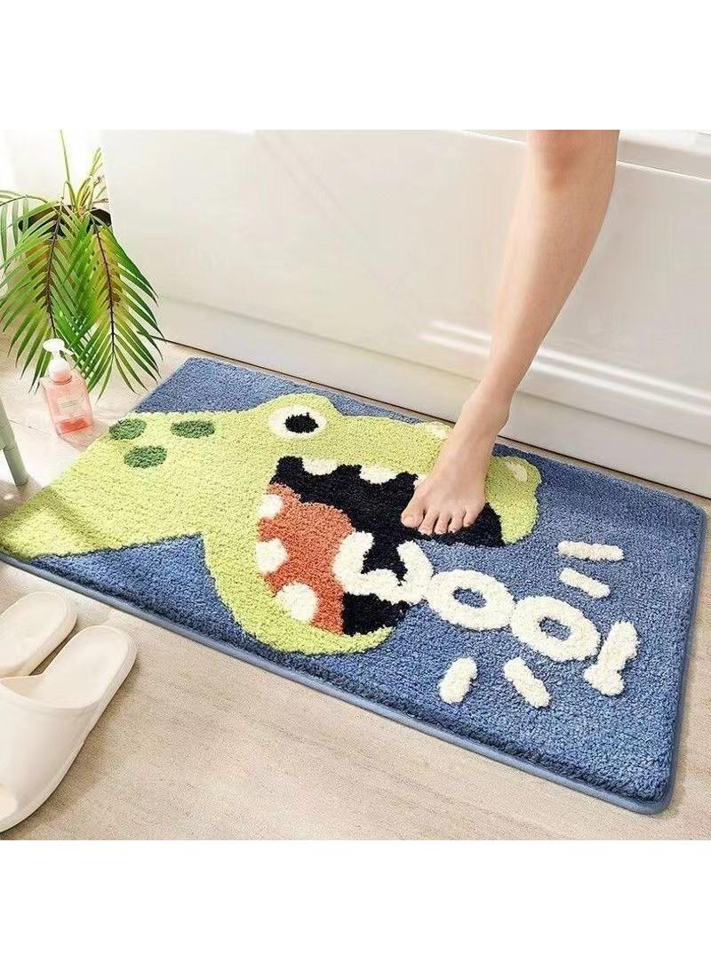 40*60cm Cartoon imitation cashmere carpet, bedroom, bathroom, non-skid foot mat, entrance door mat, bathroom, absorbent floor mat, washable