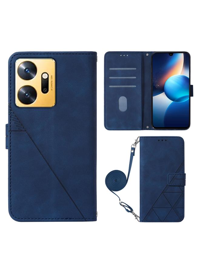 Zaboon Case For Infinix Zero 20 / X6821 Crossbody 3D Embossed Flip Leather Phone Case - Image 1