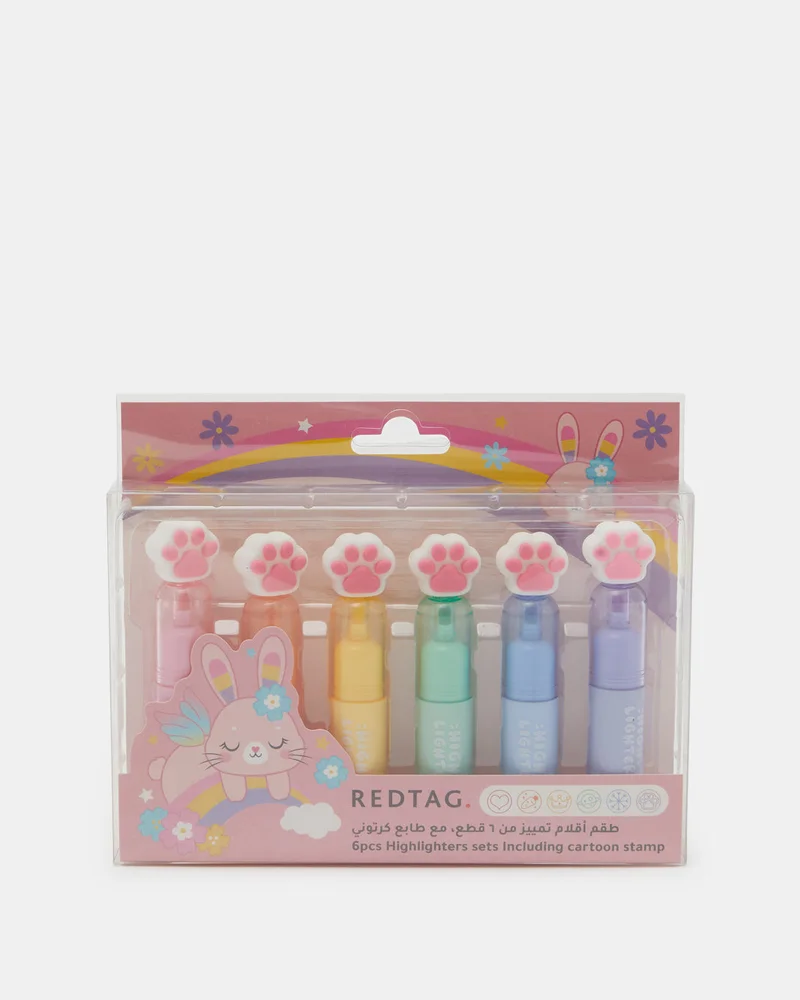 REDTAG Assorted Funny Highlighter Set (6 Piece)