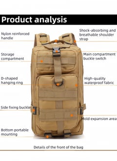 Tactical backpack outdoor 3p Camouflage Canvas Backpack Mountaineering Trekking Camping Backpack Waterproof Sports Travel Camping Backpack Multifunctional outdoor camouflage tactical backpack-Army Green , 30 L , 25CM*23CM*45CM - pzsku/ZD227840FECCE23D37268Z/45/_/1724923175/c48b4f44-4919-486f-bdb1-288adf285cc3