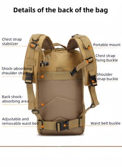 Tactical backpack outdoor 3p Camouflage Canvas Backpack Mountaineering Trekking Camping Backpack Waterproof Sports Travel Camping Backpack Multifunctional outdoor camouflage tactical backpack-Army Green , 30 L , 25CM*23CM*45CM - pzsku/ZD227840FECCE23D37268Z/45/_/1724923180/d30f4c39-96bb-4088-99f3-83b61e415a8b