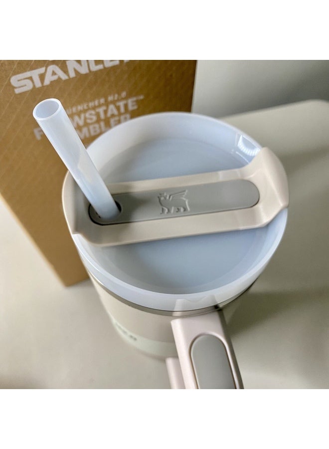 Stanley Quencher H2.0 FlowState Stainless Steel Vacuum Insulated Tumbler with Lid and Straw for Water, Iced Tea or Coffee, Smoothie and More (Soft Matte / DUNE) 40 OZ NEW - Image 3