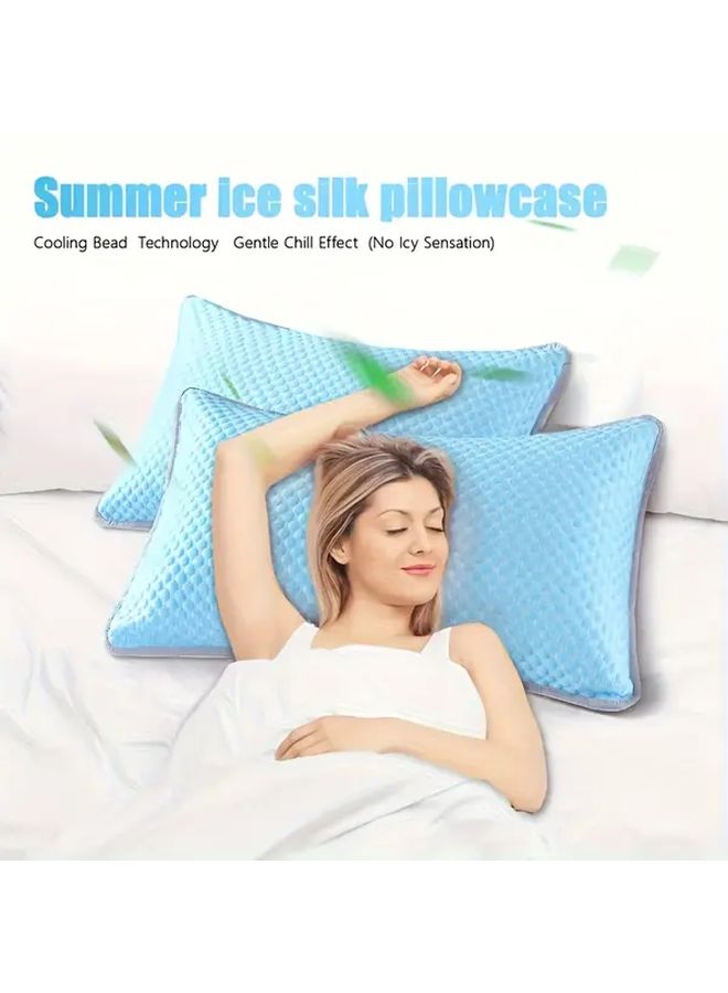 Pink Color Beanie Pillowcase Soft 100 Polyester Breathable Summer Bedding Machine Washable Envelope Closure - Image 5