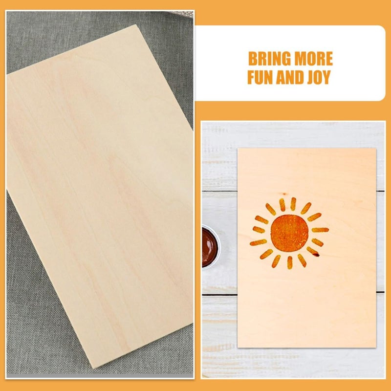 24pcs Unfinished Wooden Boards DIY Supplies Multi-Layer Plywood Craft Wood Planks 100x150x2mm for Model Making and Woodcraft Projects - Image 4
