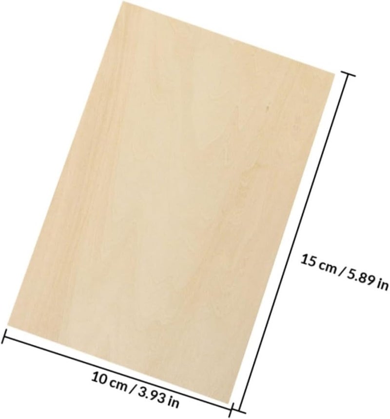 24pcs Unfinished Wooden Boards DIY Supplies Multi-Layer Plywood Craft Wood Planks 100x150x2mm for Model Making and Woodcraft Projects - Image 2