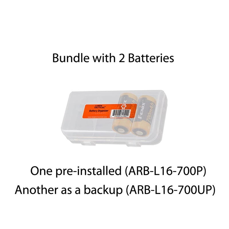 Fenix E18R V2.0 1200 Lumens EDC USB-C Rechargeable Flashlight with 2X ARB-L16 and a Lumentac Organizer - Image 2