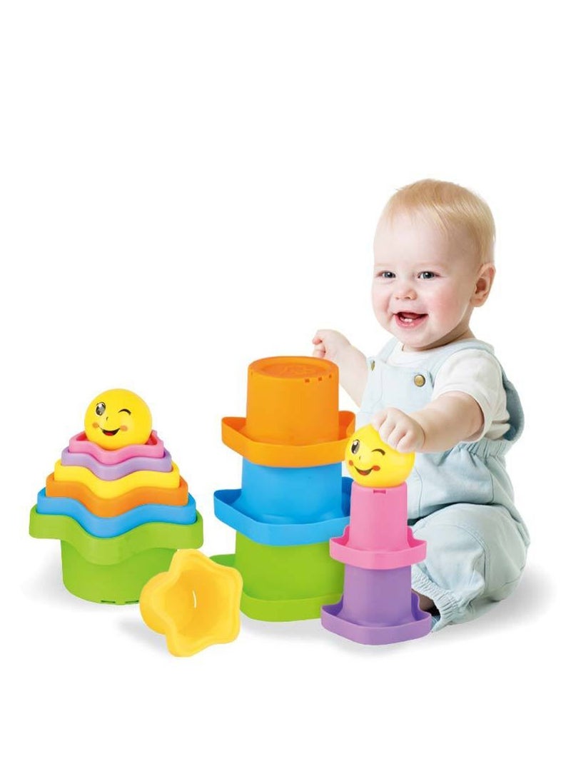 Baby Stacking Cups Toddler Bath Toys Stack Cup Baby Toy Activity Nesting Cup Set  - Image 1
