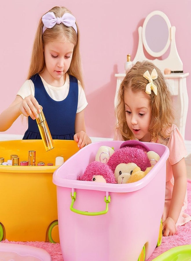 HOLLIO 25 Liters/Toy Storage Box Large Size/Toy Storage Organiser/Toy Basket Storage Box for Kids Big Size Storage Container Box Stackable/Wheels/Locking Lid & Handle (PACK OF 3) - Image 5