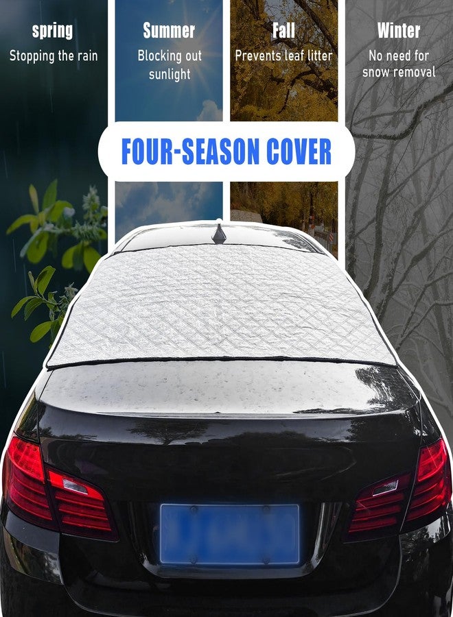 Dickno Car Rear Windshield Cover, Magnetic Auto Rear Windscreen Snow Ice Cover, 4 Layers All-Weather Ice Frost Snow Protector, Automotive Winter Accessories for Most Vehicles - Image 4