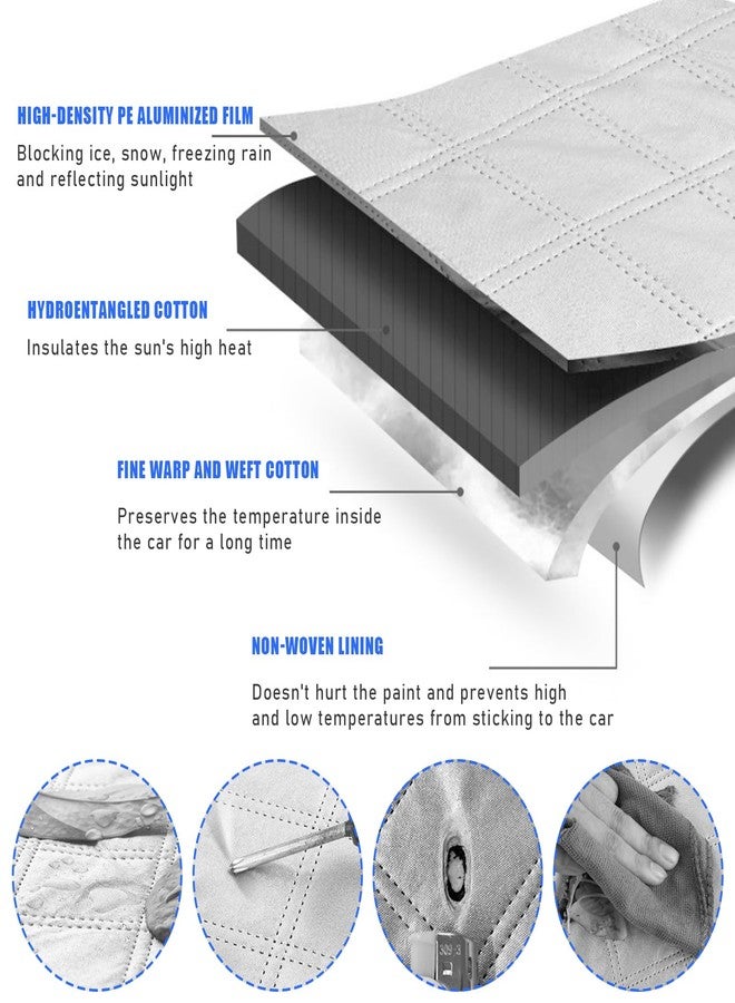 Dickno Car Rear Windshield Cover, Magnetic Auto Rear Windscreen Snow Ice Cover, 4 Layers All-Weather Ice Frost Snow Protector, Automotive Winter Accessories for Most Vehicles - Image 5