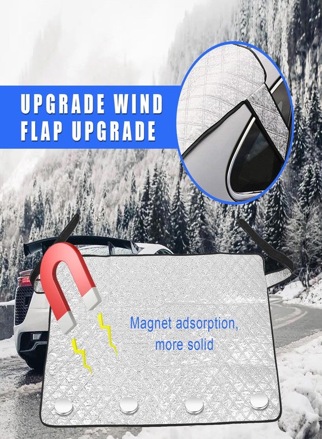 Dickno Car Rear Windshield Cover, Magnetic Auto Rear Windscreen Snow Ice Cover, 4 Layers All-Weather Ice Frost Snow Protector, Automotive Winter Accessories for Most Vehicles - Image 3