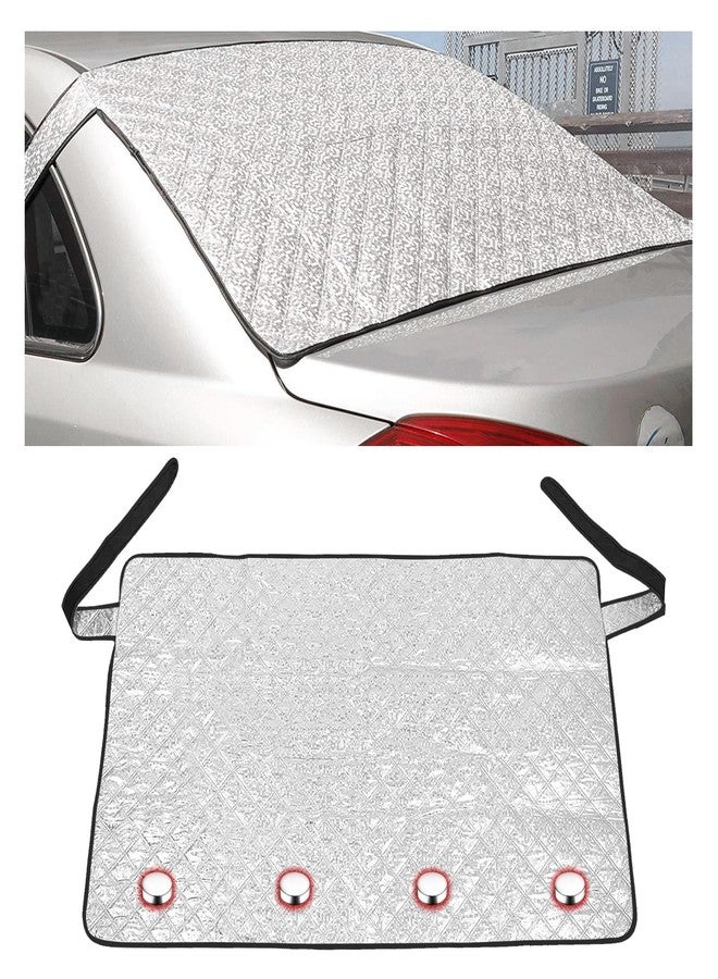 Dickno Car Rear Windshield Cover, Magnetic Auto Rear Windscreen Snow Ice Cover, 4 Layers All-Weather Ice Frost Snow Protector, Automotive Winter Accessories for Most Vehicles - Image 1