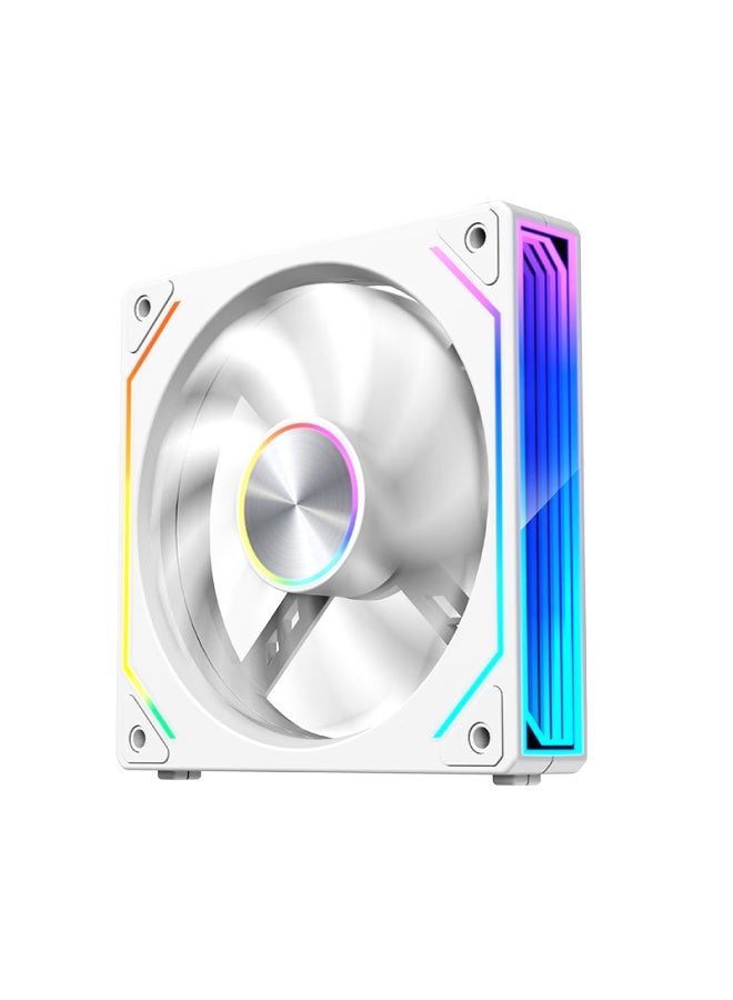 Play Jia Wanjia Xingci Pro Magnetic Building Blocks Fan White Reverse Single Pack 12cm Water Cooling Fan Magnetic Adsorption Wireless Splicing/argb Synchronization/pwm Temperature Control - Image 3