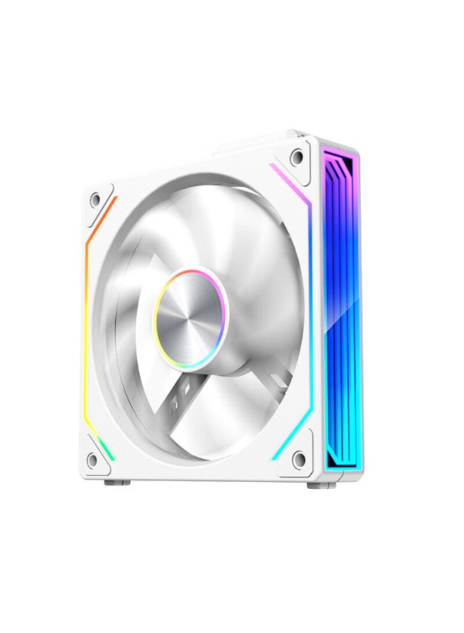 Play Jia Wanjia Xingci Pro Magnetic Building Blocks Fan White Reverse Single Pack 12cm Water Cooling Fan Magnetic Adsorption Wireless Splicing/argb Synchronization/pwm Temperature Control - Image 5